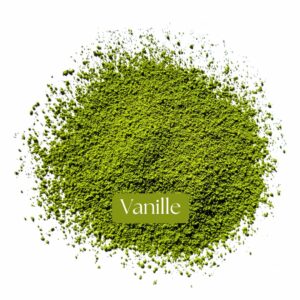 matcha seijaku aromatisé à la vanille