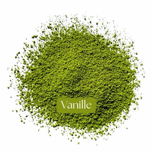 matcha seijaku aromatisé à la vanille